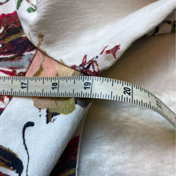 Culture By Krazy Larry Light Denim White W/Floral and Butterfly Shirt/Jacket - Picture 10 of 12